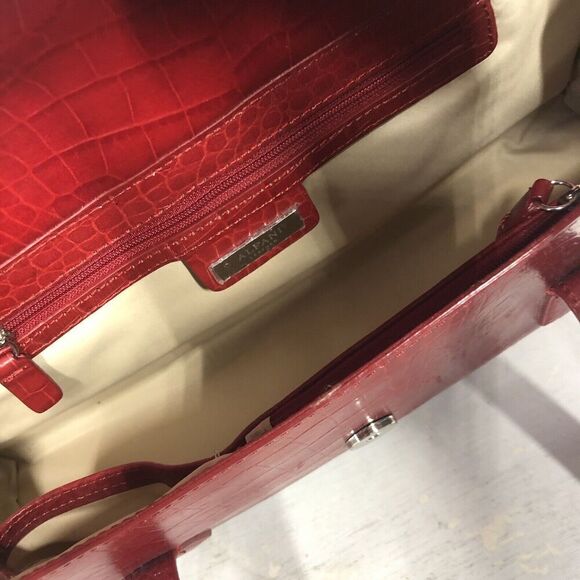 Alfani Purse Womens Red Emilia Buckle Crocodile Embossed Leather Retro 90's - Picture 14 of 15